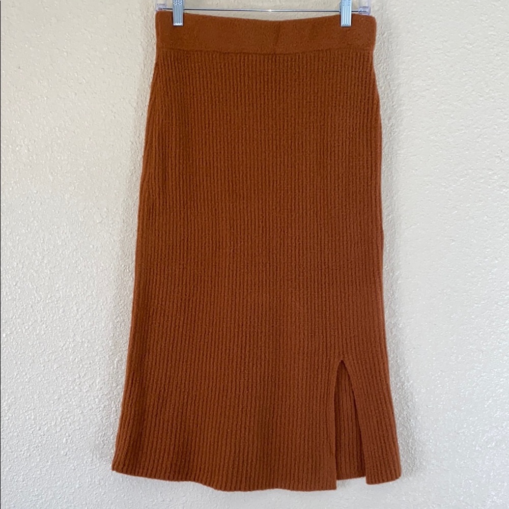 Rachel Zoe Burnt Orange Knit Skirt NWOT Size M